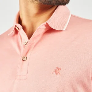 Chomba Chlamet Hombre Oxford Polo Club Coral - Imagen 2
