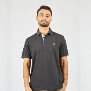 Chomba Hombre Aimen Oxford Polo Club Negro Melange - Imagen 1