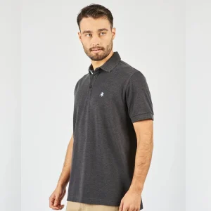 Chomba Hombre Aimen Oxford Polo Club Negro Melange - Imagen 2