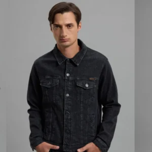 Campera Jean Rolling Skull Hombre Herencia Negro - Imagen 1